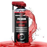 WerkXheld Kupferfett-Spray 400ml – Hitzebeständiges Kupferspray für Bremsen, KFZ, Ofen & Reifenwechsel | Kupferpaste für extreme Temperaturbelastung