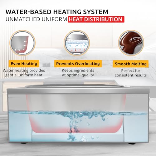 ALDKitchen Chocolate Melting Pot con control digital y 3 tanques miniatura 5