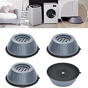 Anti-vibratie wasmachine-ondersteuning 4 stuks, schok- en ruisonderdrukkende wasmachine-ondersteuning, antislip anti…