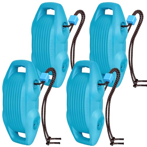 AWEMUFA 4 Pack EVA Boat Fenders for Docking, Large Boat Bumpers for Docking Upgraded Blue Boat Buoys Bumpers, Fit for Pontoon, Bass, Deck and Jon Boat