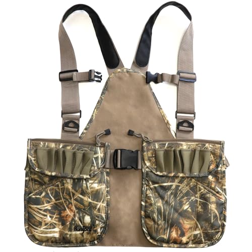 HUNTPAL Upland Hunting Vest with Fleece Pocket for Hunter in Winter, Tactical Vest with Game Pouch and Shell Holders, Bird Hunting Backpack with Adjustable Chest/Waist Belt
