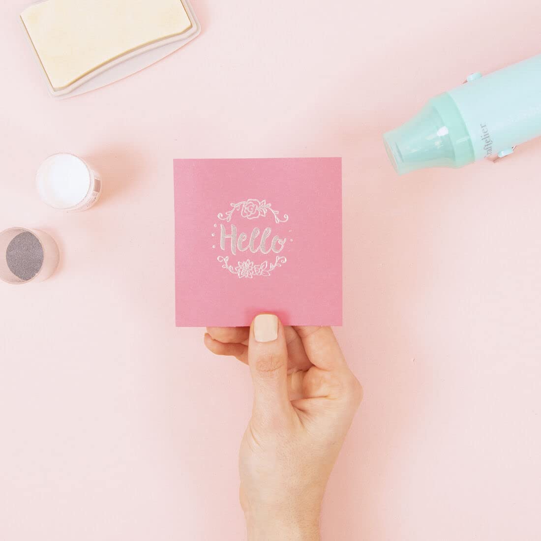 Craftelier - Pistola ad Aria Calda con Due Regolazioni di Intensità Per Scrapbooking, Embossing e Crafting | Spina Europea - Tensione: 220V - Potenza: 300W