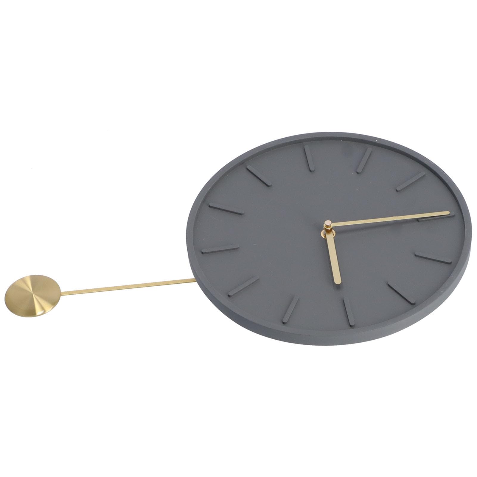 Fdit Reloj de Pared Redondo con Elegante Péndulo de Latón