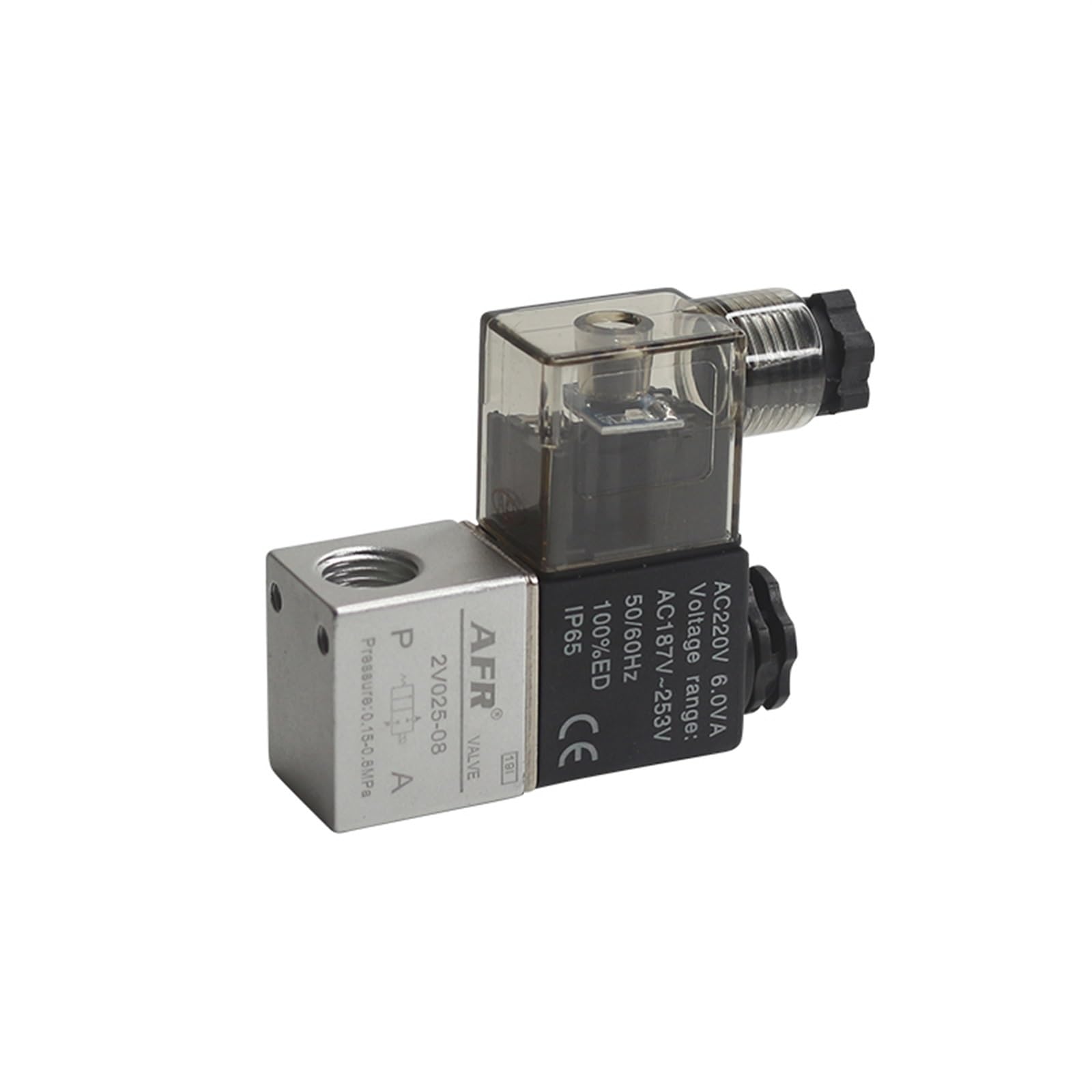 2V025-08 dc12v 24v 220v airtac pneumatyczny zawór elektromagnetyczny 2 pozycje normalnie zamknięte drzwi zawór magnetyczny(rura węża 10 mm, AC110V)