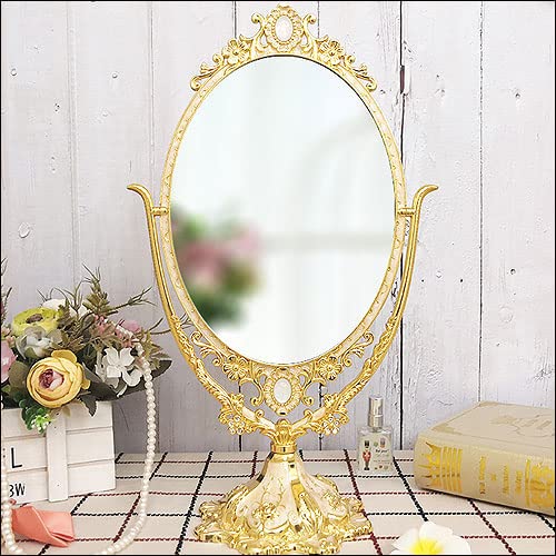 Amazon.co.jp: 卓上ミラー テーブルミラー パール ゴールド スタンド