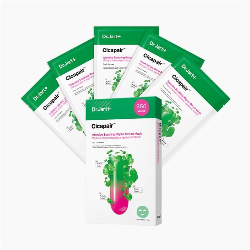 Cicapair Sensitive Skin Serum Mascarilla facial coreana para enrojecimiento con Centella Asiática | Máscara de hoja | Cuidado de la piel coreano