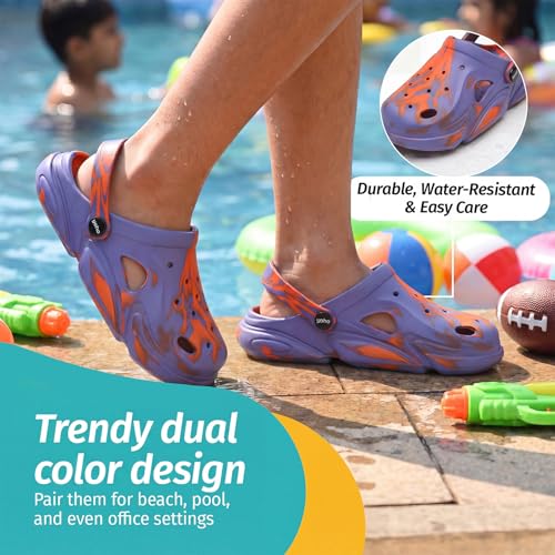 Image of YOHO Splash Multi Color Clogs for Kids, Boys & Girls | Waterproof Monsoon Footwear & Rainy Sandals | Adjustable Strap