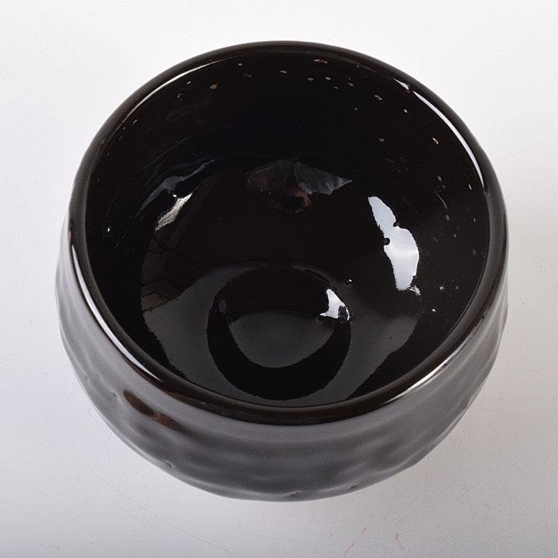 茶道具　二十六代加藤作助造　瀬戸黒茶碗　銘「冬ごもり」　共箱　V　7153 茶道具 二十六代加藤作助造 瀬戸黒茶碗 銘「冬ごもり」 共箱 V 7153