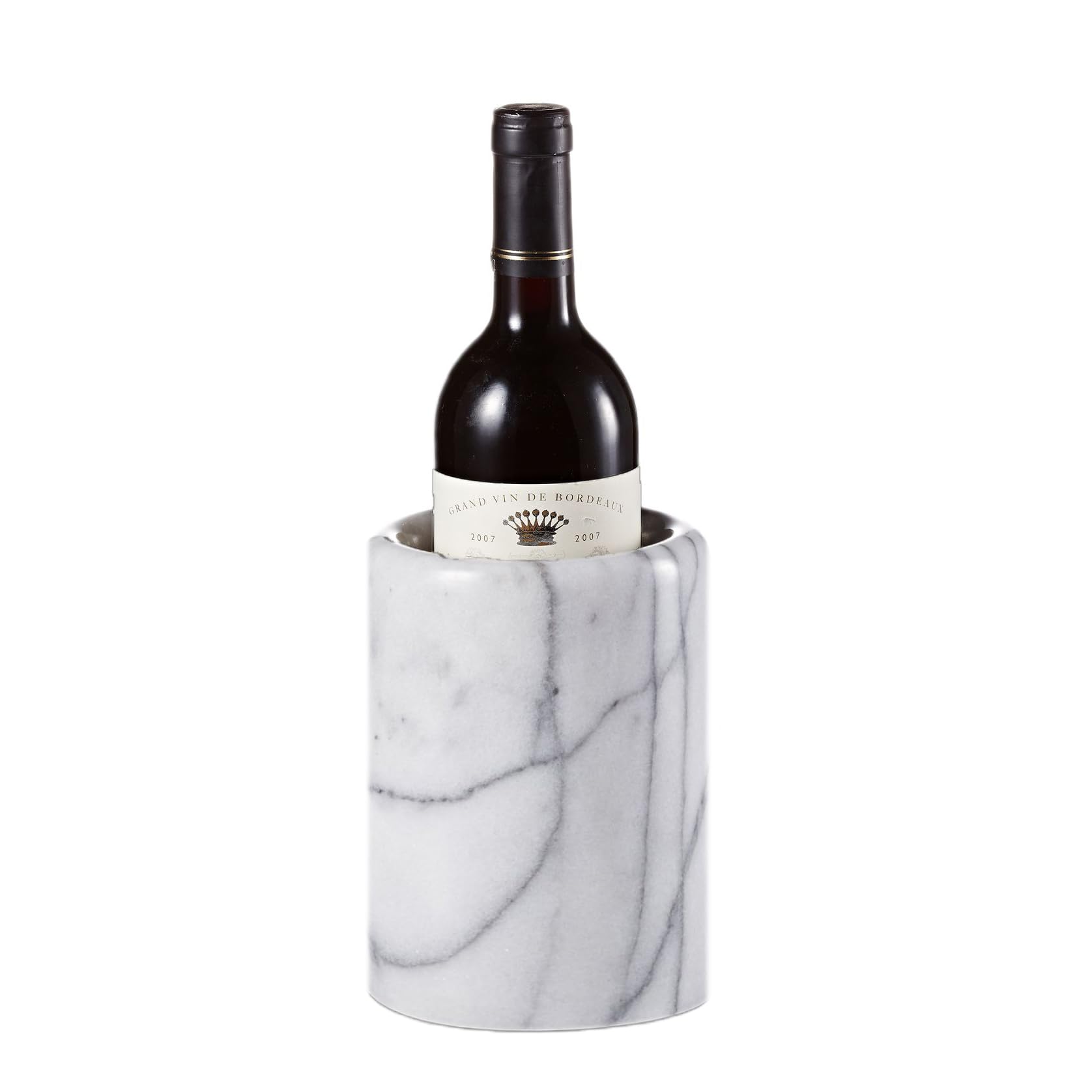 JEmarble Wine Cooler, 5-Inch x 7-Inch, Marble, White