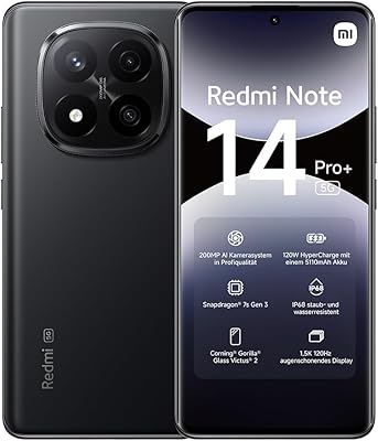 Redmi Note 14 Pro+ 5G 12+512GB Nero