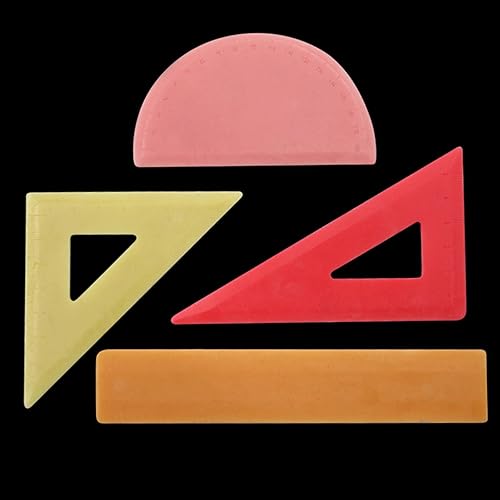 Miniatura 8 de Molde de resina de cristal, molde de silicona epoxi, 4 piezas, transportador, triángulo, regla de ángulo recto, molde de bricolaje para