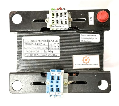 Image of MS Transformers Power Transformer, 220VA, 415-440V Input, 0-20V /11A Output, 50Hz