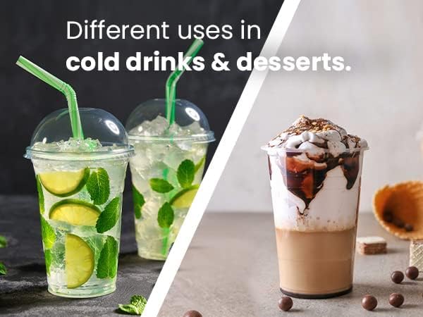 Strong Clear Plastic Smoothie Cups with Dome Lids Reusable, Crystal Clear, Durable, and Leak-Proof | Perfect for Juices, Milkshakes, Iced Coffee, and Beverages| Pack of 50, Size 12oz (355ml) - Image 3