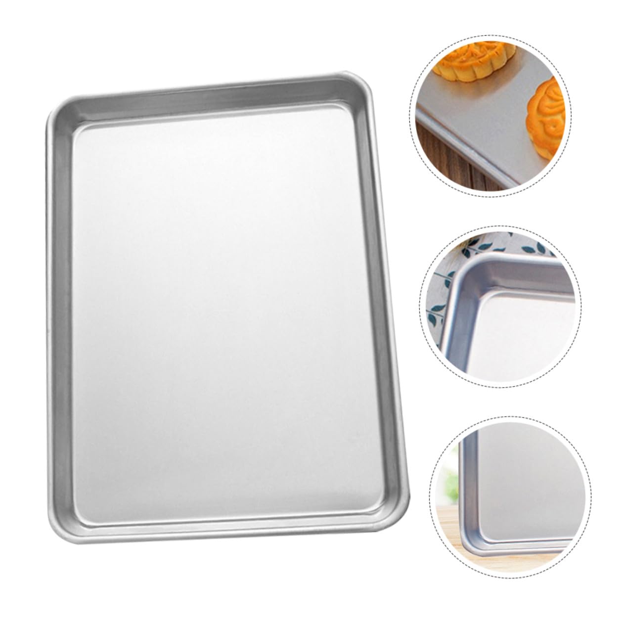2 Pièces Moule à Gâteau Rectangulaire Antiadhésif en Alliage D'aluminium