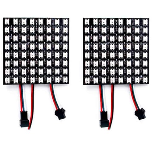 2Pcs 5050 SMD Individually Addressable 8x8 64 Pixel LED Matrix Flexible FCB Full Colour Works with K-1000C, SP107E