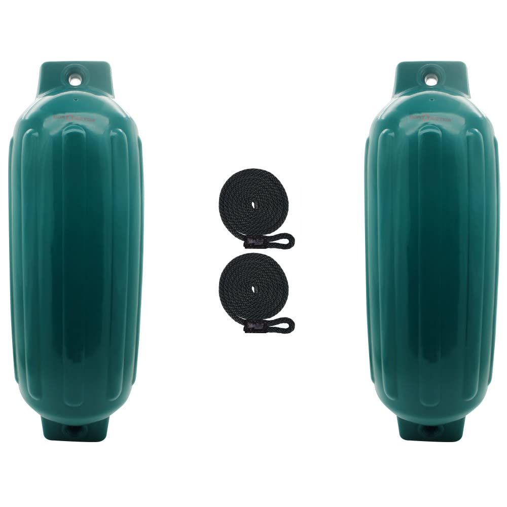 Extreme Max 3006.8552.2 BoatTector Inflatable Fender Value 2-Pack - 10" x 30", Teal