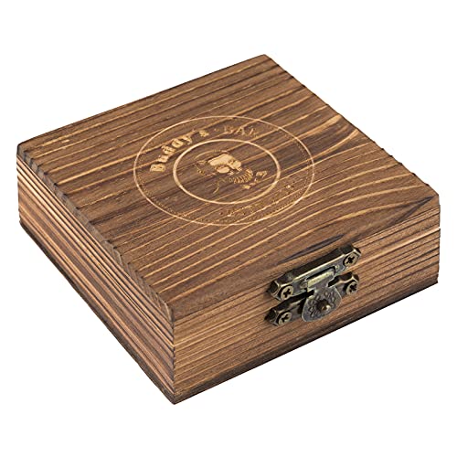 Buddy´s Bar - 9 whiskystenen, 2 x 2 cm, cadeauset basic, stijlvolle houten doos, herbruikbare, natuurlijke ijsblokjes… - Image 4