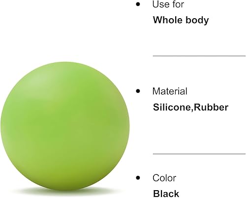 Miniatura 7 de WOVTE Bola de lacrosse de masaje para músculos doloridos, hombros, cuello, espalda, pies, cuerpo, tejido profundo, punto gatillo, nudos musculares,