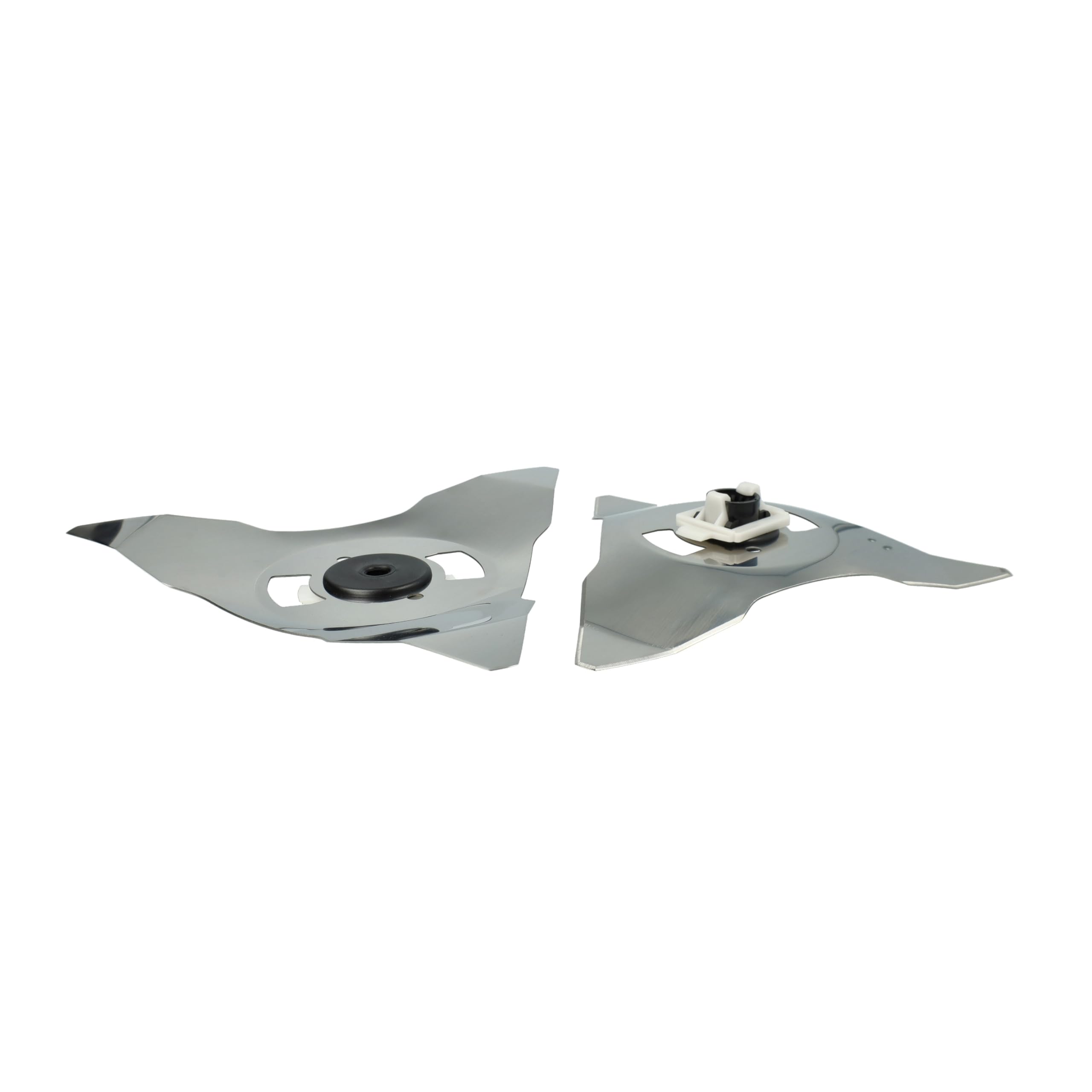 vhbw 2x Ersatz-Messer kompatibel mit Cub Cadet XR3 4000 (2018-2020) Rasenmäher - Ersatzklinge Silber, Edelstahl