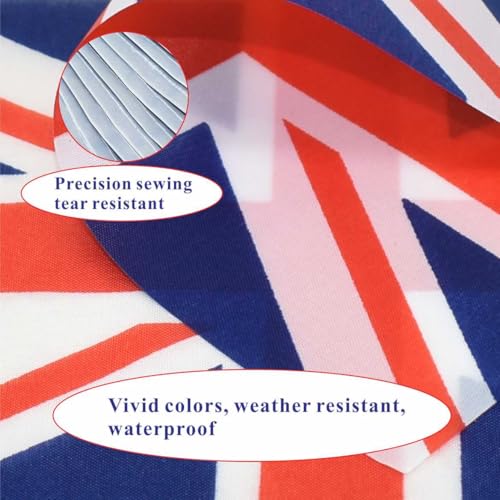 Image of 2 Pack Union Jack Flag Banner String Small Mini 66 Feet 60 Pcs UK British Hanging Flags Decoration