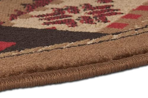 Fireside Goods Of The Woods Oriental Ii Bear Half Round Rug #TOP4