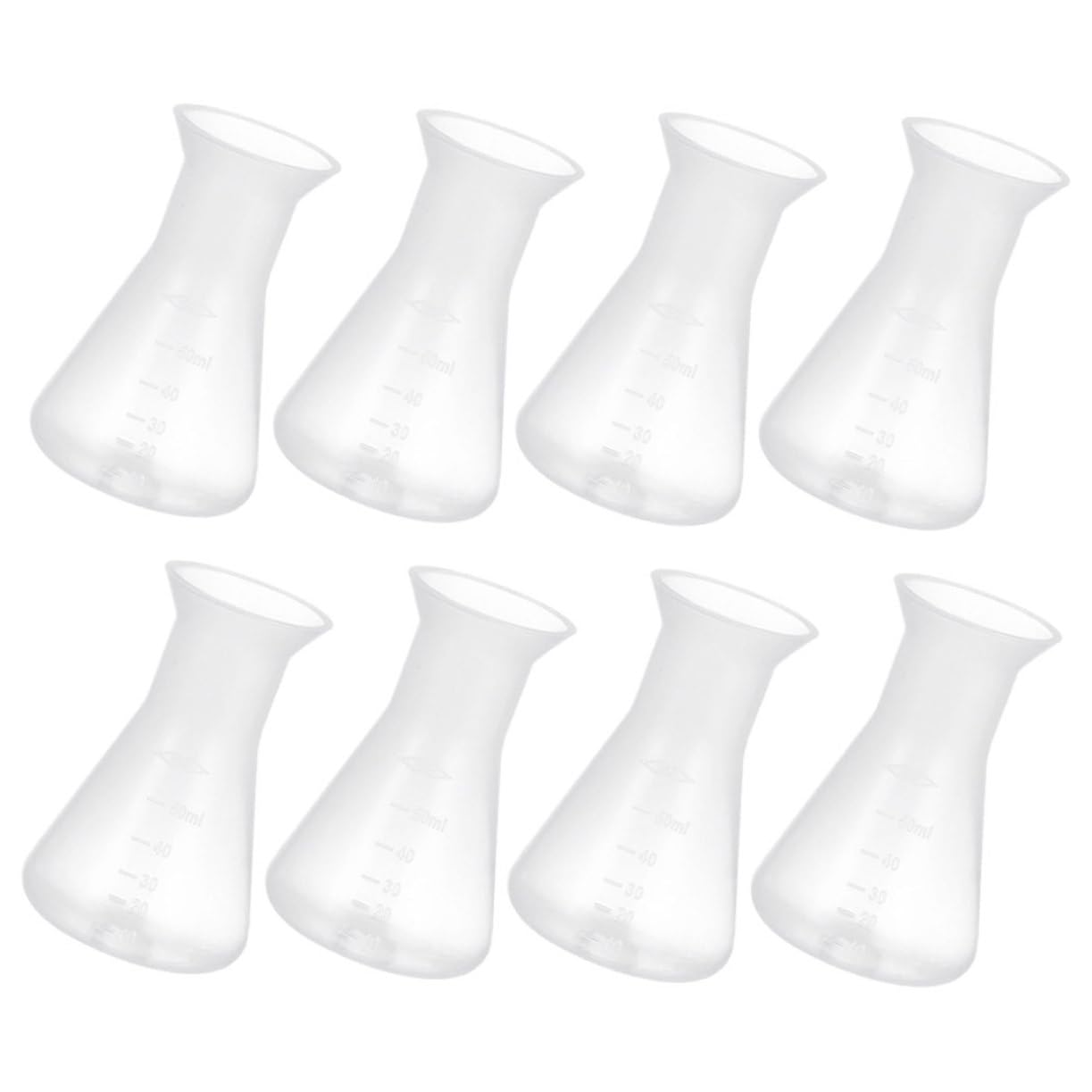 5 Set Di Beute Di Erlenmeyer Da Laboratorio Scientifico 50 Ml Con Scala Conica Per Uso Sperimentale in Laboratorio 8 Pezzi*5