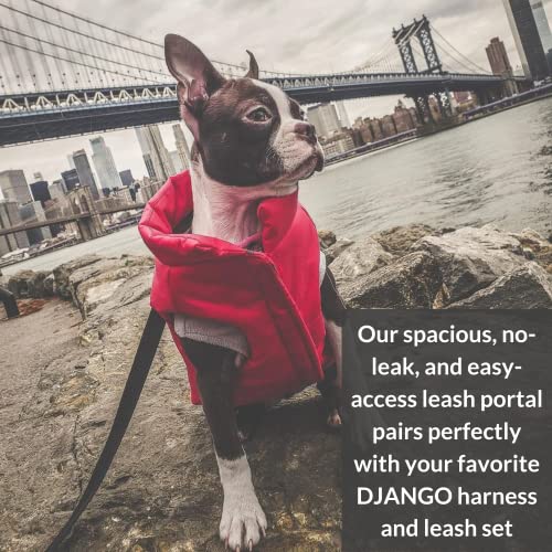 Django Puffer Dog Jacket And Reversible Cold Weather Dog Coat—Water-Repellent And Adjustable Dog Jacket With Windproof Protection, Easy-Access Leash Portal, And Velcro Closure (Medium, Lava Red) #TOP6