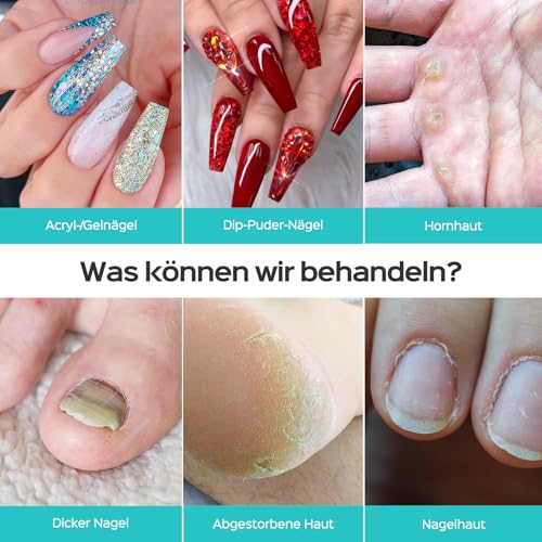 COSLUS Nagelfräser Kabellos Tragbar für Gelnägel: elektrische Nagelfeile stufenloser Geschwindigkeitsregelung für Maniküre Pediküre und Acrylnägel Plastik Nail Drill für Anfänger & Nagelstudio Zuhause
