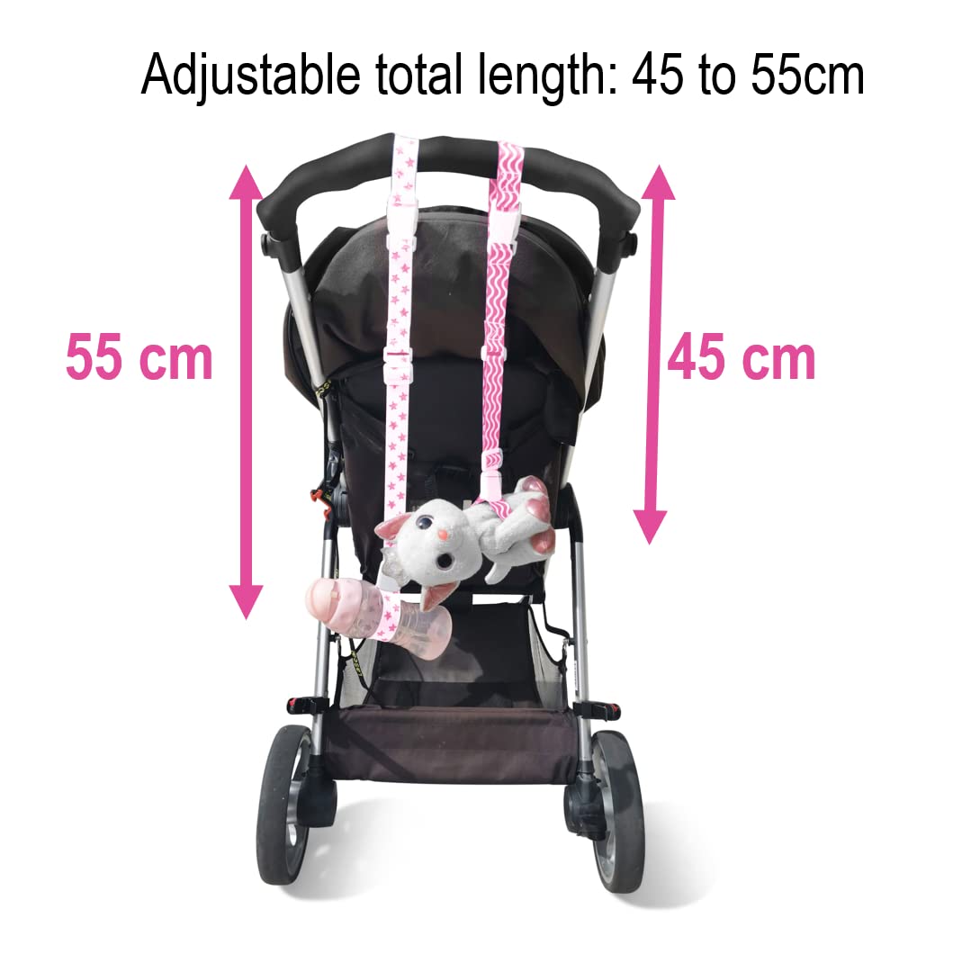 Set 2 Gancio Per Giocattoli E Biberon - Clip Regolabile Per Passeggino E Seggiolone - Foto 3