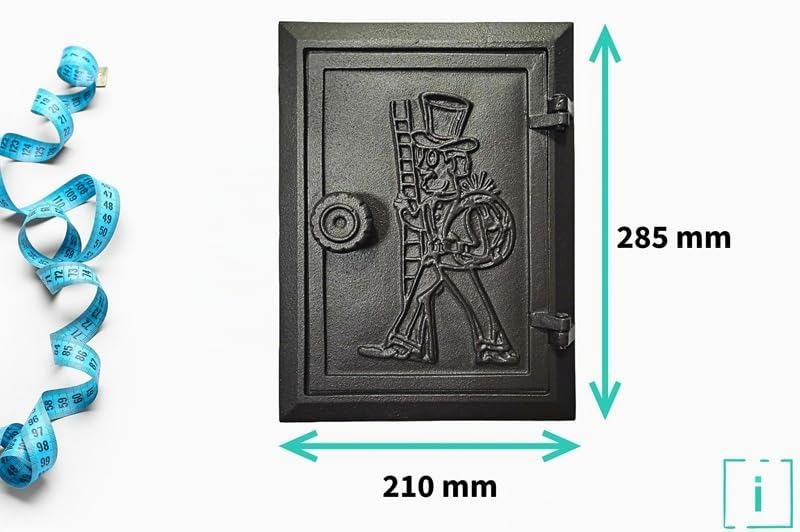 Revisionstür 285x210 mm Backofentür Gusseisen Räucherei Ofentür Aschetür