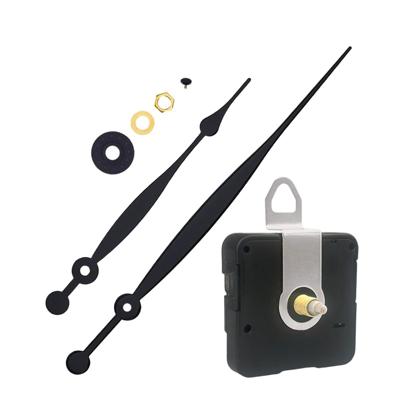 Woedpez Quiet Clock Motor Kits with Metal Hands for Wall Repair and Mechanism Replacement Quartzs Movements