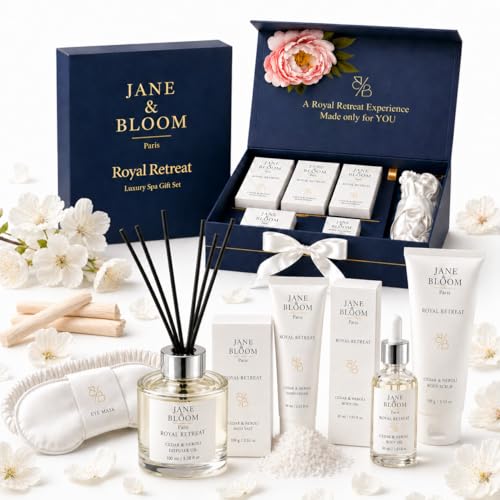 Royal Retreat Luxury Spa Gift Box for Women, Cedar & Neroli Bath ...