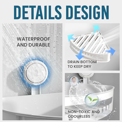 Taili AW819 Suction Corner Shower Caddy 2 Pack thumb #2