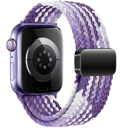 Image of Mazoft Braided Bands With Magnetic Clasp Compatible with Apple Watch Band 38mm 40mm 41mm 42mm 44mm 45mm 46mm 49mm;Nylon Sport Loop Strap for iWatch Ultra 3 & 2 Series 11 10 9 8 7 6 SE 5 4 3 Women Men