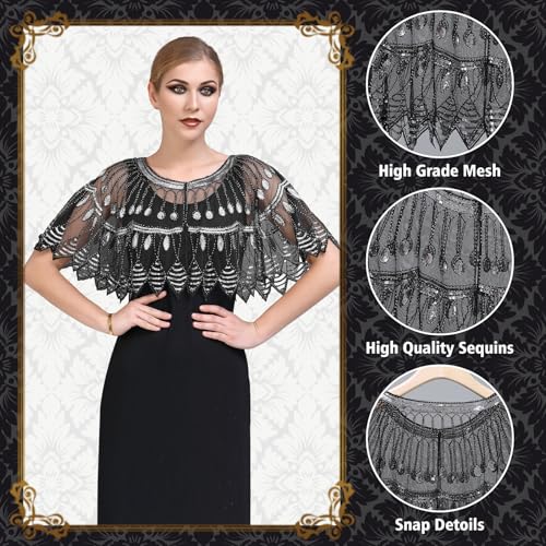 Accesorios 1920s Flapper kit de complementos de fiesta para evitar roces y alergias 6