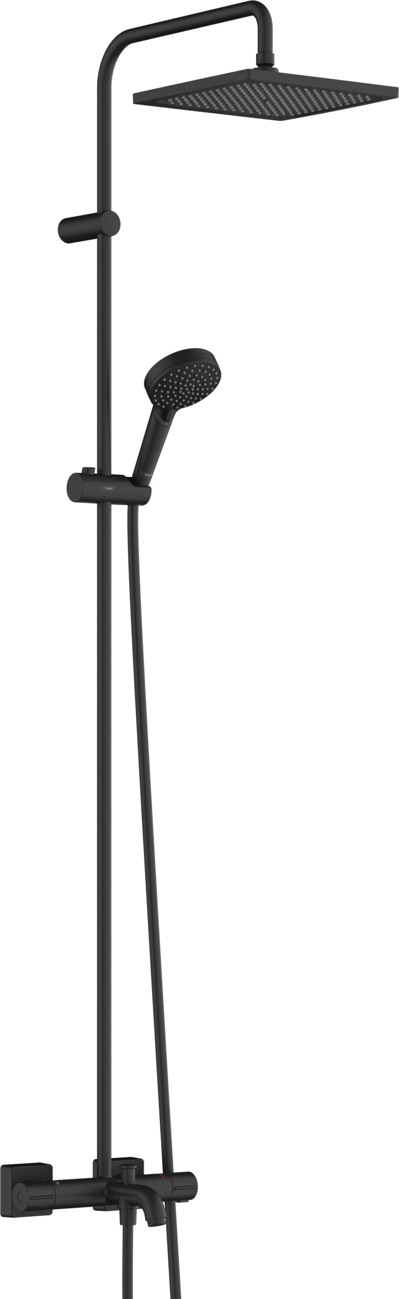 Hansgrohe Vernis Shape Showerpipe 240 Jet With Bath Thermostatic Matt 26900670 Black Size 1