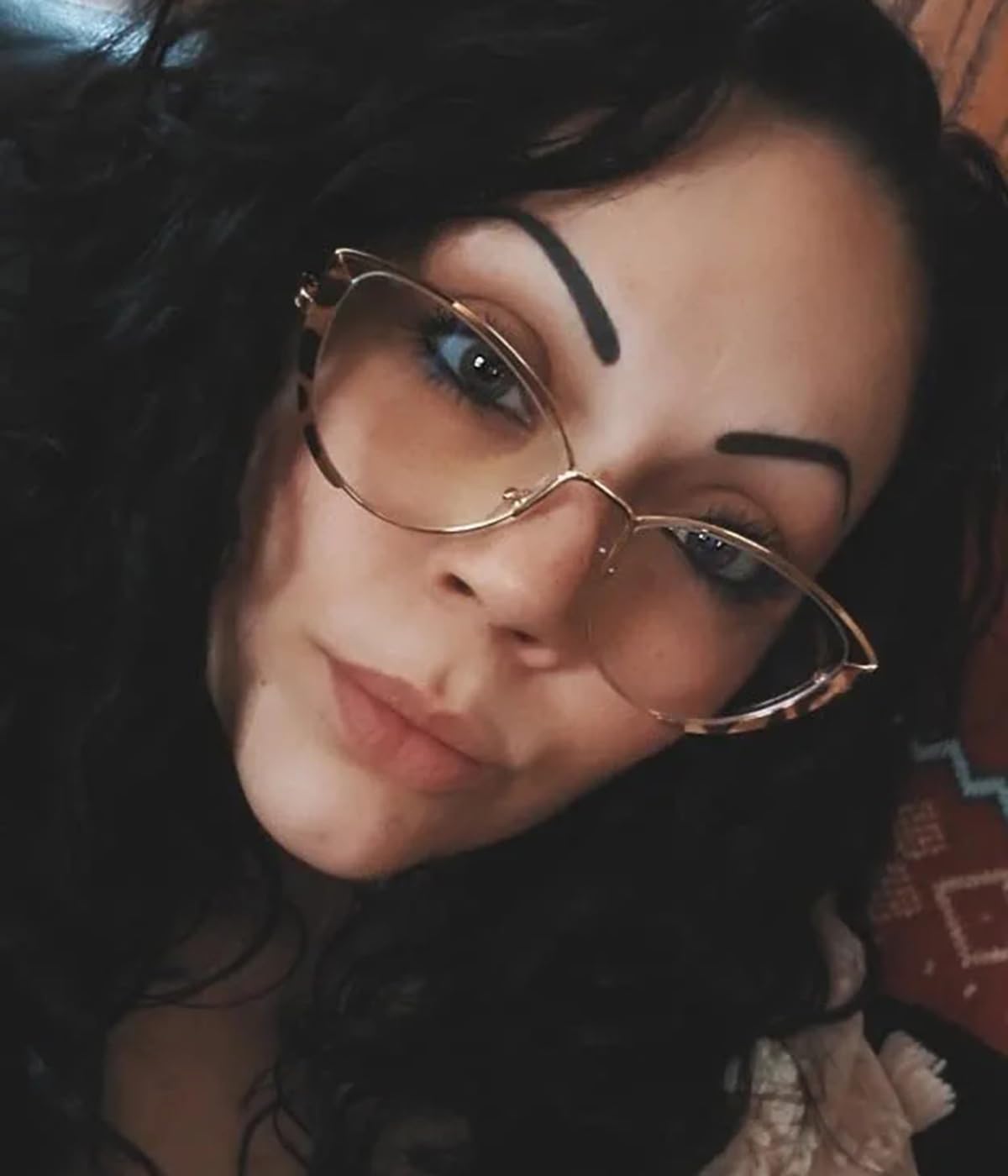 HJSTES Blue Light Blocking Glasses Women Trendy Cat Eye Metal Frame Computer Reading Eyewear(Leopard)