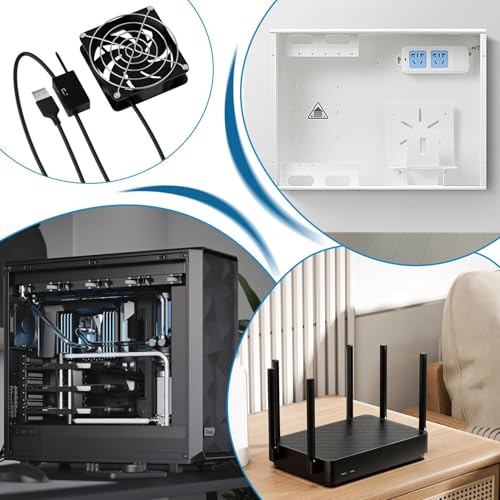 Ventiladores para PC con enfriamiento USB de 5V para amplificador y receptor 4
