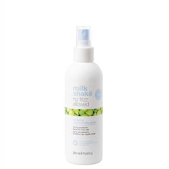 milk_shake no frizz allowed amazing anti-humidity spray | anti-frizz smoothing spray | humidity and heat protection for smooth, shiny hair | with milk proteins and fruit extract, 6.8 fl oz / 200 mL