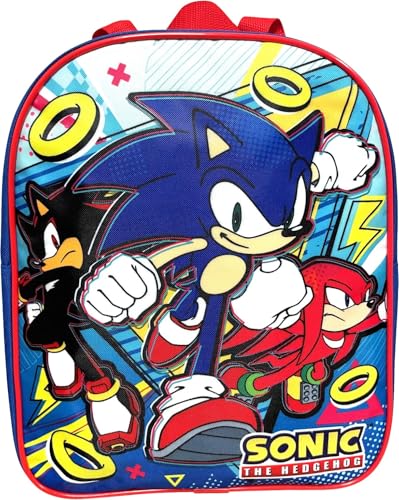 Ruz Sonic The Hedgehog Kid's Licensed 12 Inch School Backpack
