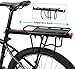 Fuqiduo Mountainbike Gepäckträger, verstellbar, Schnellmontage, 100kg Belastbarkeit, 24-29 Zoll, Aluminiumlegierung, Reflektor