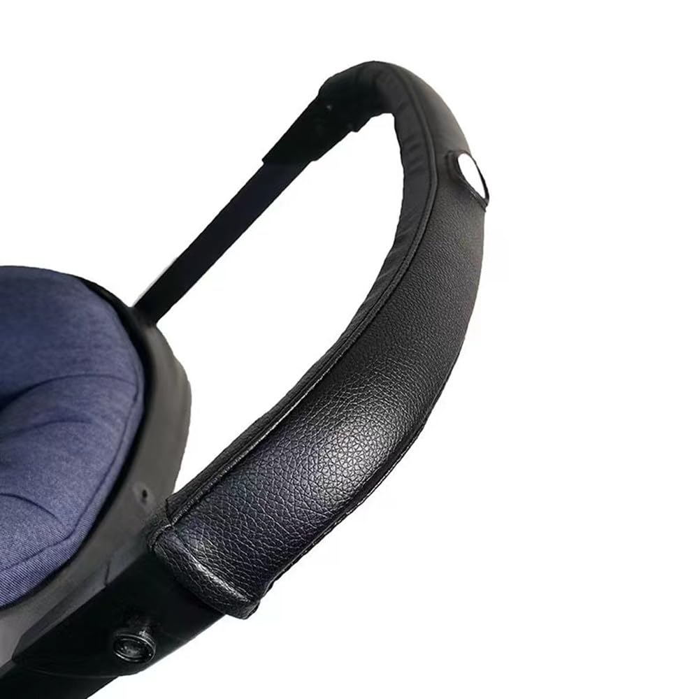 MINILUJIA Removable Zipper PU Leather Handlebar Cover Sleeve Protect Case Compatible with Doona Car Seat & Strollers (Black)