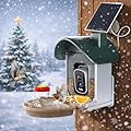 ChirpingPal™ AI Smart Bird Feeder with Camera | 2.5K HD Live View & Photos | Night Vision | 10,000+ Species ID | Solar-Powered with Built-in Battery | with Bird Bath Kit | Green & White