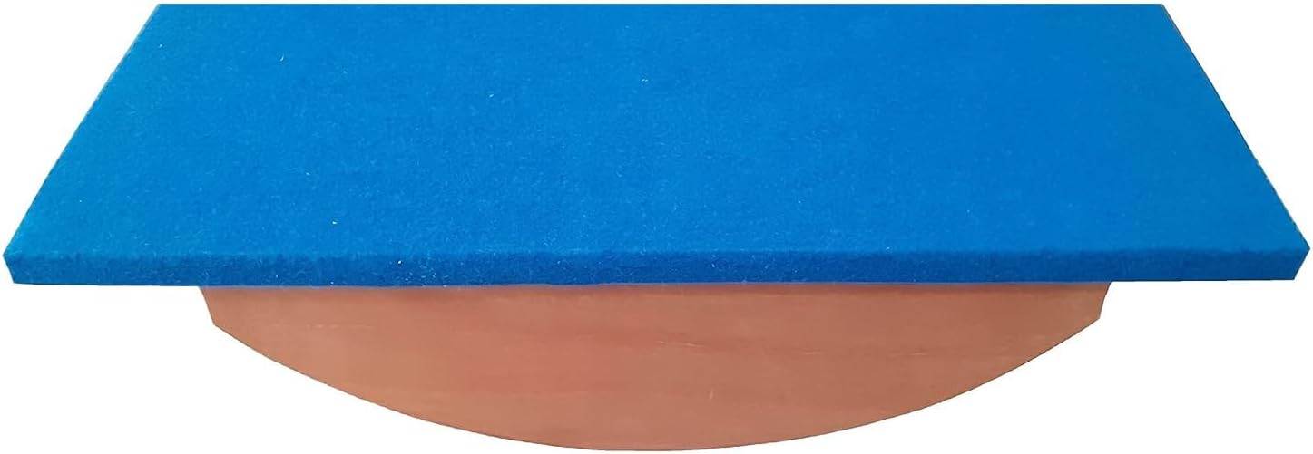 PHYSIOTREX® Physiotherapy Equipment Blue Balance Board Foot Rocker Leg Exerciser For Occupational and Balancing (Blue, SMALL)