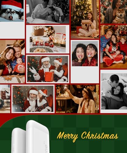 Liene 2x3” Photo Printer, Mini Instant Portable Color Mono Picture Printer Bundle 50 Zink Adhesive Paper, Bluetooth 5.0, Compatible w/iOS & Android, Small Phone Sticker for iPhone, Smartphone, White