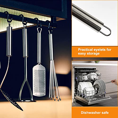 Foto von 2 Stück Schneebesen Set Edelstahl, Edelstahl Rührbesen, Schneebesen Rührbesen für Mischen, Edelstahl Kugeln Küche Schneebesen Set, für Kochen, Mischen, Schneebesen, Schlagen, Rühren (25cm/30cm)