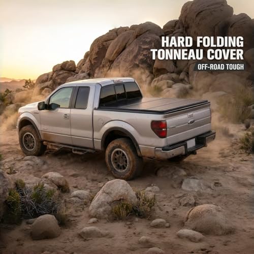 Image of Hard Folding Tonneau Cover for 2024-2026 Ford Ranger, 5ft Bed | Hard Folding Tonneau Cover, 5ft Bed. Weatherproof Seal, Secure Locking Design, No-Drill Installation.