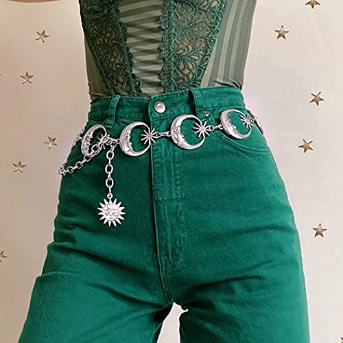 Navoky Moon Star Metal Waist Chain Sun Pendant Belly Belt Body Chains Jewelry Accessories for Women and Girls3