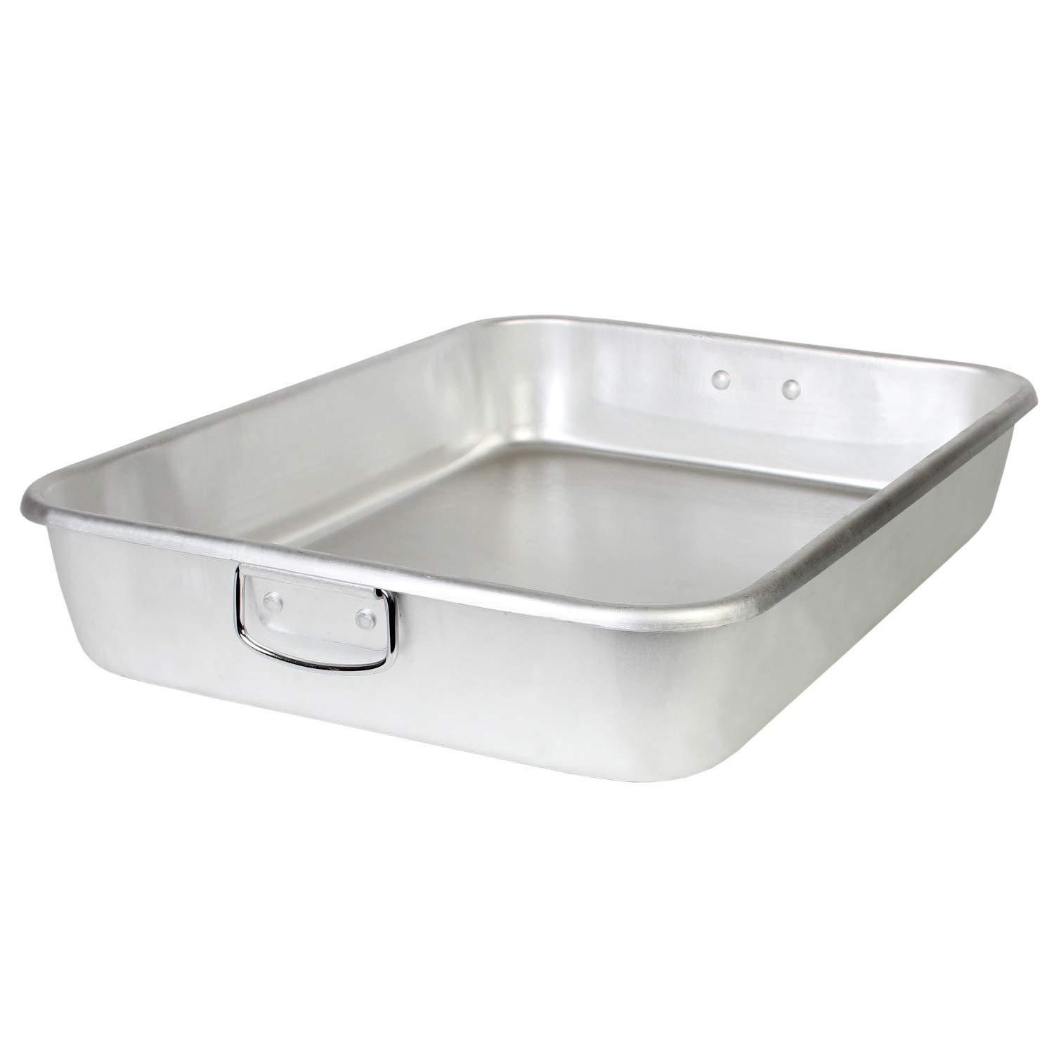 Thunder Group 18 x 24 x 4.5 Inch, Cover Double Roaster, 18 in, Silver (ALRP9605)
