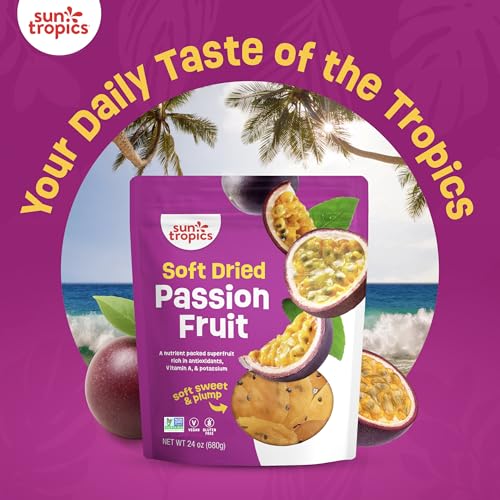 Soft Dried Passion Fruit Snack – Sweet Tangy Tropical Fruit Slices, High in Fiber & Vitamin C, Fat-Free Vegan Snack for Smoothies, Yogurt, On-the-Go Travel Treats – Resealable Pack - Thumbnail 7